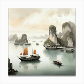 Ha Long Bay Vietnam Art Print 1 Canvas Print
