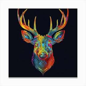 Colorful Deer Head Toile