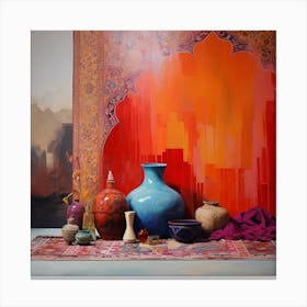 Moroccan Vases And Rugs Canvas Print