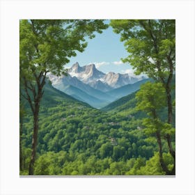 View Of The Mountains Canvas Print