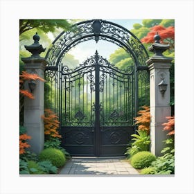 Gate To The Garden 3 Canvas Print