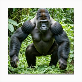 Gorilla In The Jungle 3 Canvas Print