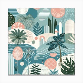 Scandinavian style, Tropical paradise 2 Canvas Print