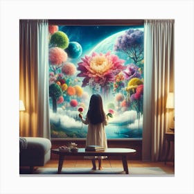 Girl In A Dream Canvas Print