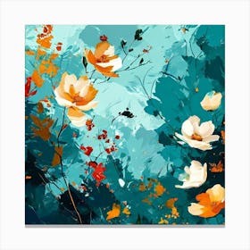 Flowers In The Garden 5 Canvas Print