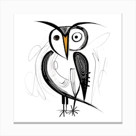 A Monochromatic Avian Study Canvas Print