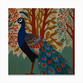 Peacock By Rajesh Kumar Canvas Print