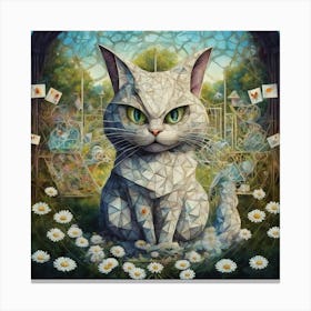 Cat In The Garden 1 Canvas Print