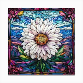 Flowers Stained Glass Sublimation 19 Canvas Print