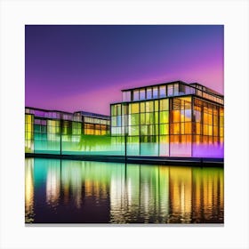 Modern Buildings At Dusk Canvas Print