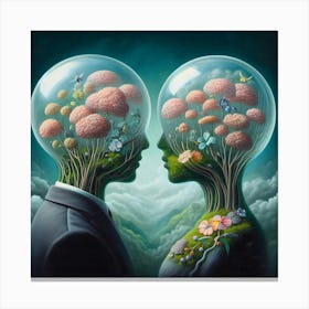 Two Heads In The Sky Canvas Print