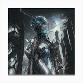 Stellar Enigma: A Neo-Noir Odyssey Canvas Print