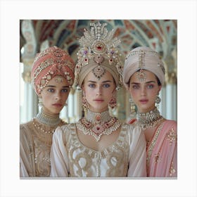 Three Indian Women Canvas Print