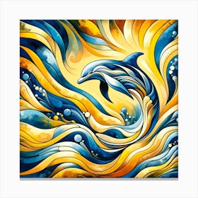 Dolphin 01 Canvas Print