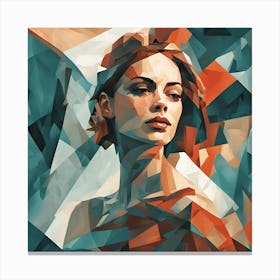 Polygonal Portrait Canvas Print