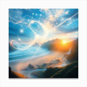 Sunrise Over The Ocean 1 Canvas Print