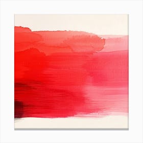 Abstract Red Watercolor Painting Canvas Print