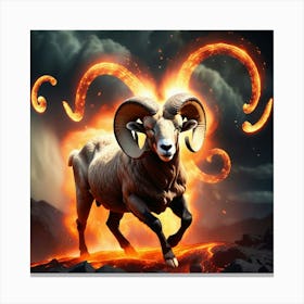 Ram Zodiac Sign 11 Canvas Print