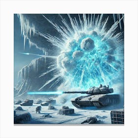 A Futuristic Sci Fi Depiction Of A Permafrost Shel Canvas Print