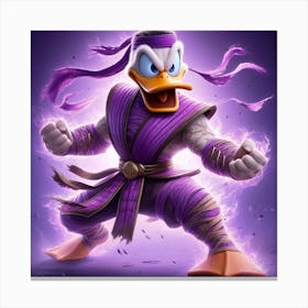 Donald Duck Ninja Warrior Canvas Print