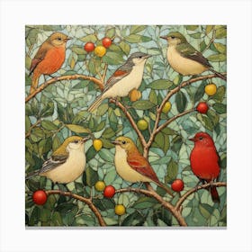 Birds In A Tree Art 14 Canvas Print