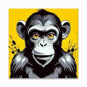 "Monkey Business" A Chimpanzee Artwork For Kids Canvas Print