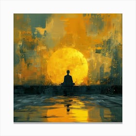 Meditation At Sunset Canvas Print