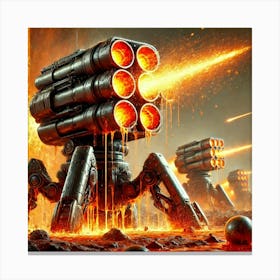 Pyro Mantle Artillery Melting Martian Cores Canvas Print