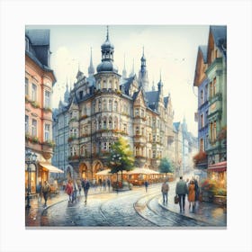 City Street 1 Canvas Print