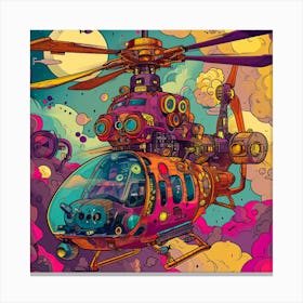 Helicopter In The Sky Canvas Print