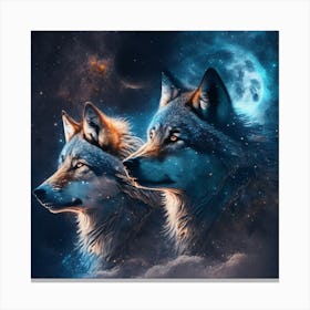 Two Wolves 1 Canvas Print