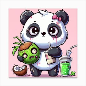 Zombie Panda Canvas Print