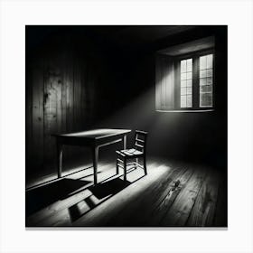 Table In The Dark 1 Canvas Print