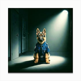 Police Dog spotlight Stampe su tela