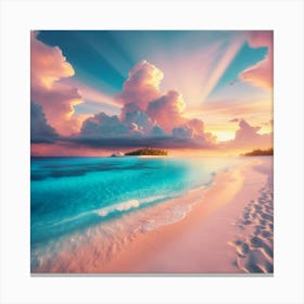 Sunset At The Beach 13 Canvas Print