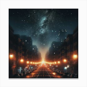 City At Night 4 Canvas Print