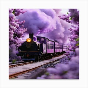 Purple Train Canvas Print