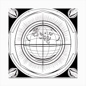 World In A Circle Canvas Print