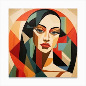 Cubism Ecuadorian Woman 02 Canvas Print