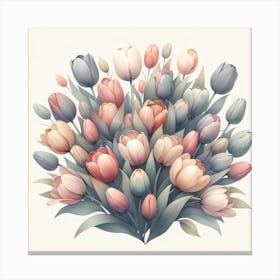 Bouquet Of Tulips Canvas Print