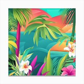 Tropical Background Canvas Print