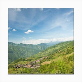 Village In The Mountains 3 Canvas Print