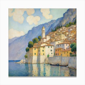 Malcesine Am Gardasee 1913 Gustav Klimt Art Print 3 Canvas Print