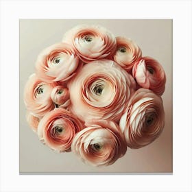 Bouquet Of Pink Roses Canvas Print