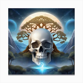 Skull In The Sky Canvas Print