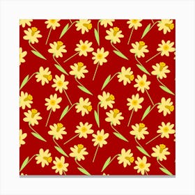 Daisy Pattern Canvas Print