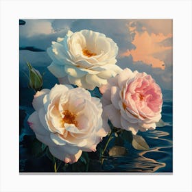 Sunset Roses Canvas Print