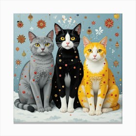 Christmas Cats Canvas Print