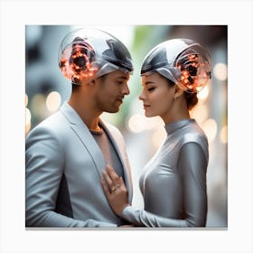 Futuristic Couple 142 Canvas Print