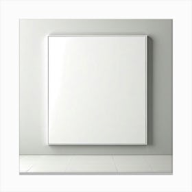 Mock Up Blank Canvas White Pristine Pure Wall Mounted Empty Unmarked Minimalist Space P (19) Canvas Print